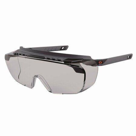 ERGODYNE Skullerz OSMIN Anti-Scratch/Anti-Fog Safety Glasses, Matte Black Frame, Indoor/Outdoor Polycarb Lens 55104